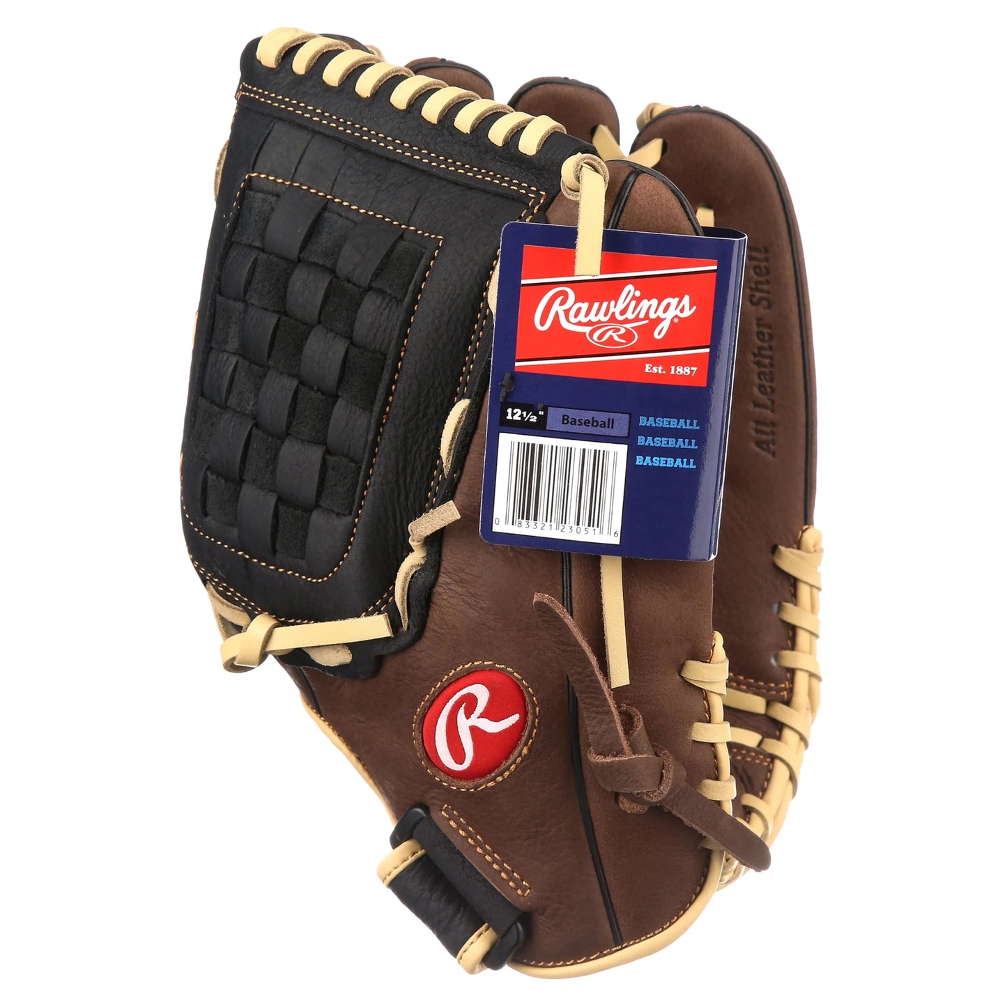 12.5" RBG36 Recreational Baseball & Softball Glove, All-Leather Shell, Right Hand Throw