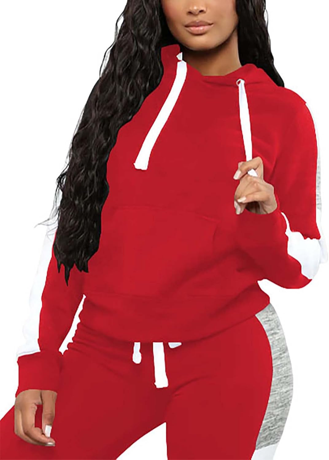 Sweatsuits for Women Set 2 Piece Outfit Long Sleeve Hoodies Jogging Suits Sweatpants Lounge Tracksuit with Pocket