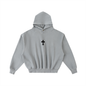 Frayed Enzyme Washed Fleece Hoodie