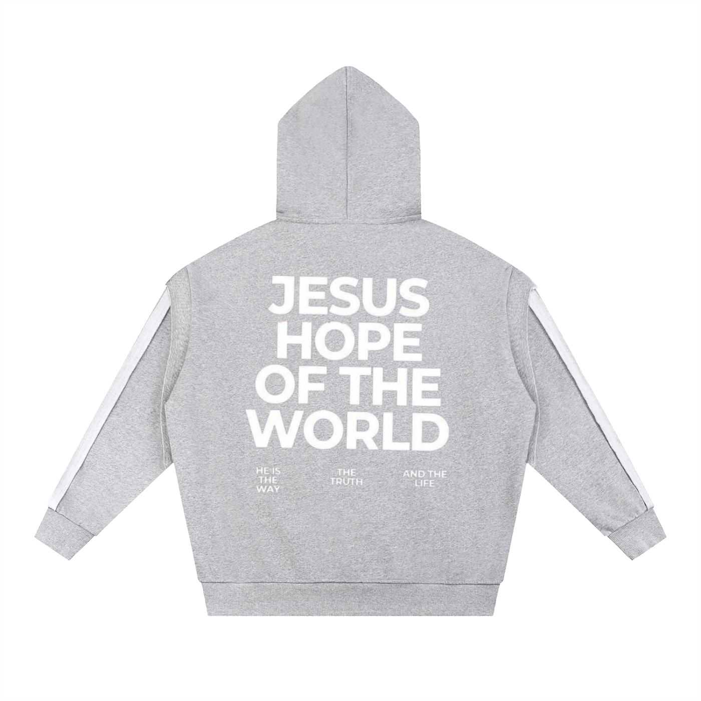 Contrast Tape Raw Edge Double Layered Hoodie