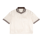 Contrast Stripes Polo Collar T-Shirt