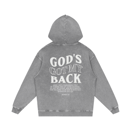 Snow Washed Loose Cotton Hoodie