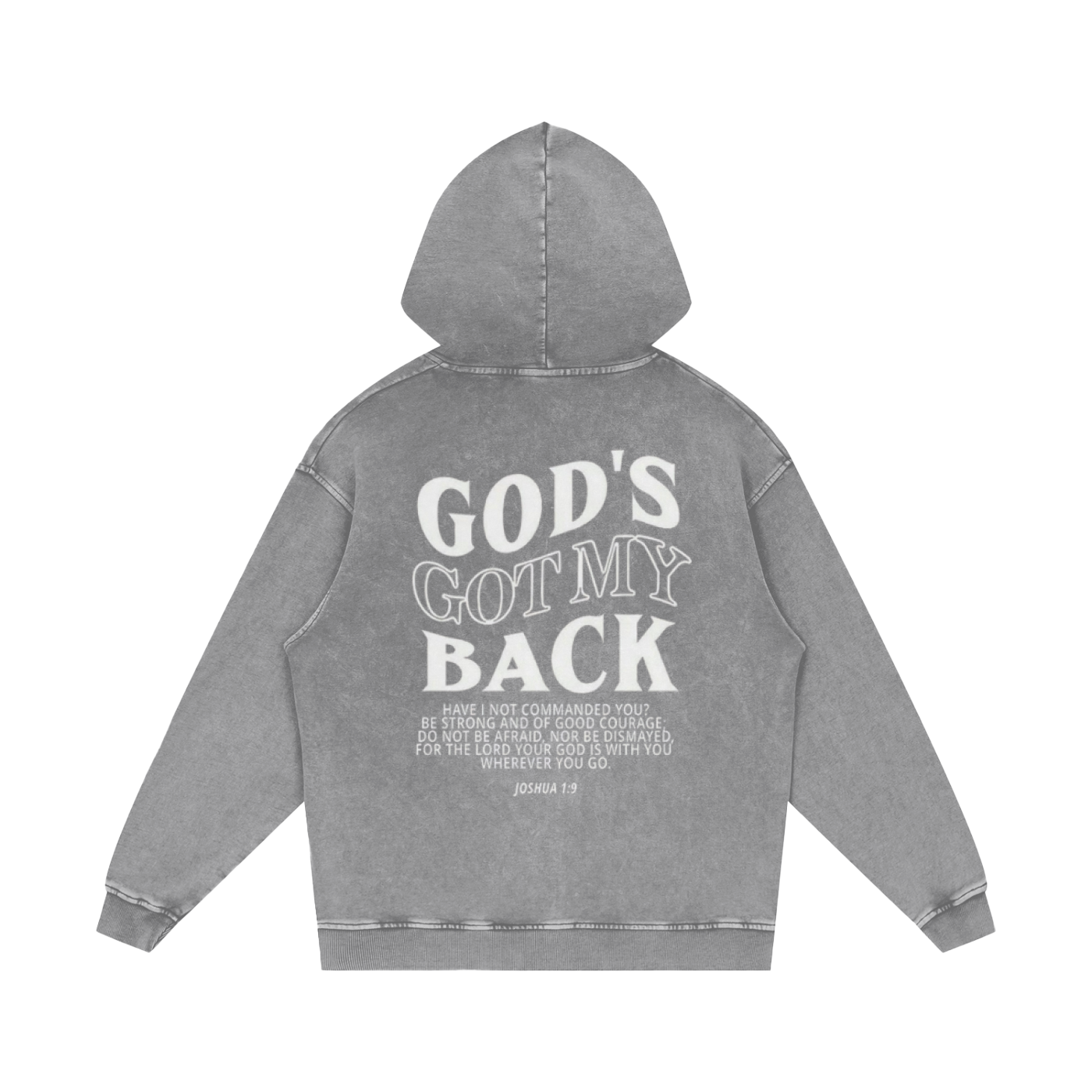 Snow Washed Loose Cotton Hoodie