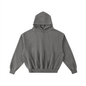 Frayed Enzyme Washed Fleece Hoodie