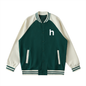 Two Tone Raglan Sleeve Varsity Jacket