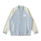 Two Tone Raglan Sleeve Varsity Jacket